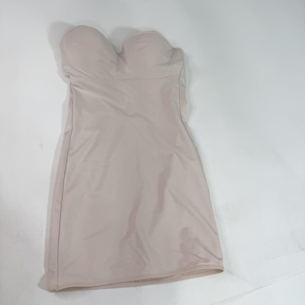 Victoria's Secret Shapewear Slip Womens 36C Nude Strapless Body Shaper Underwire